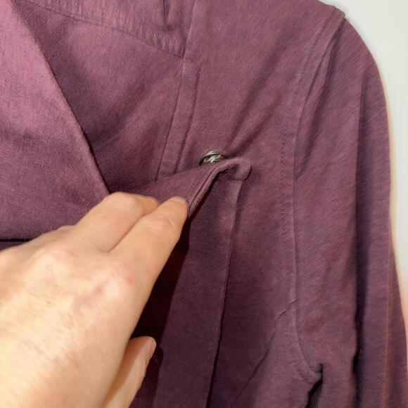 Lululemon That's A Wrap Crossover Snap Jacket Heathered Bordeaux Vamp 8 Fall - Picture 3 of 9